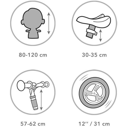  Dječji bicikl bez pedala 12&amp;quot; Rebel rozi Slike