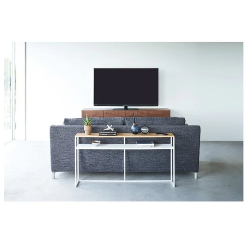 YAMAZAKI Bijeli/svjetlo smeđi pomoćni stol u dekoru jasena 20,5x126 cm Tower &amp;ndash; Slike