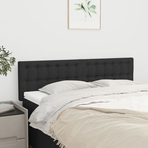  Uzglavlja crna 144x5x78/88 cm od tkanine Slike
