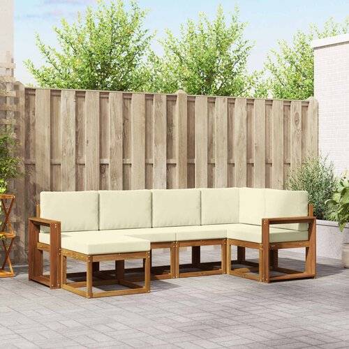  Set vanjskih sofa 6 kom. Prirodna i krem Smeđa 255 x 132,5 x 73 cm Cijene