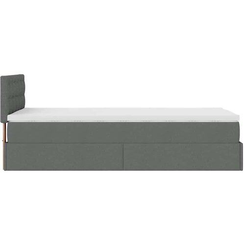 VidaXL otomanski krevet s madracem tamnosivi 90x200 cm tkanine Slike