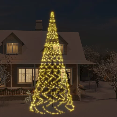  Božićno drvce na stijegu 3000 toplih bijelih LED žarulja 800 cm