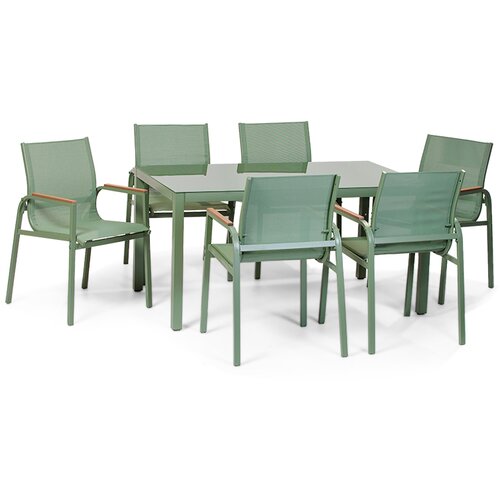 Green_bay Ba&scaron;tenski set sto + 6 stolica Olive (A+B) Cene