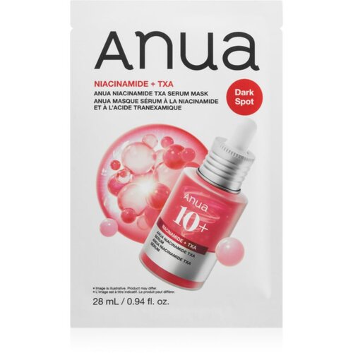 Anua Niacinamide TXA Serum Mask revitalizacijska maska iz platna proti pigmentnim madežem 28 ml Slike