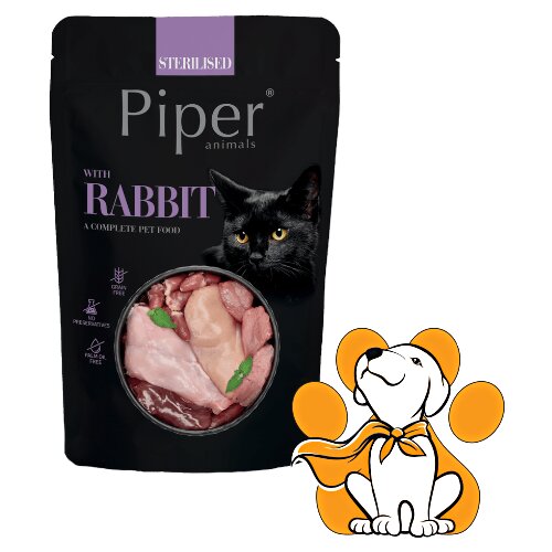 Piper Sterilised Cat Sauce Rabbit 100g, Vlažna Hrana u Sosu Za Sterilisane Mačke Cene