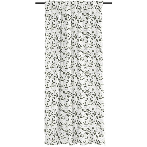 Butter Kings Bijela/zelena zavjesa od pamučnog satena 110x250 cm Santa Likes Mistletoe – Cijene