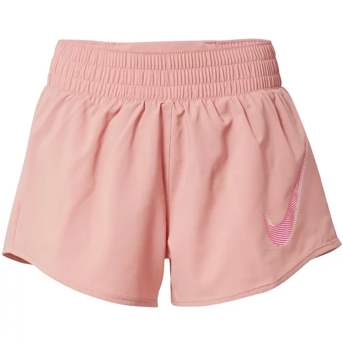 Nike Športne hlače roza / pastelno rdeča / bela