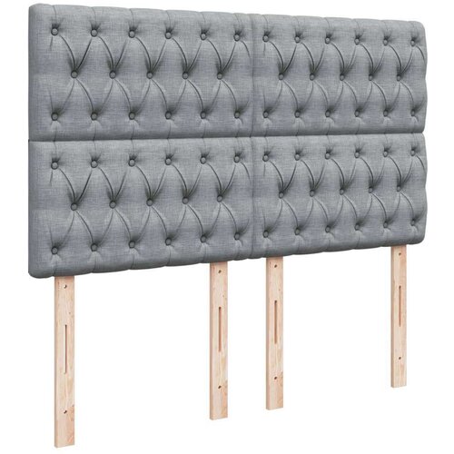 vidaXL Krevet box spring s madracem svjetlosivi 140x200 cm od tkanine Cene