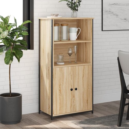 vidaXL Visoka omara sonoma hrast 62x36x121,5 cm inženirski les Cene