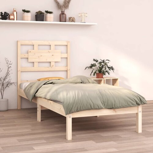  The Living Store Posteljni okvir trden les 75x190 cm - Posteljni Okvir, (21500774) Slike