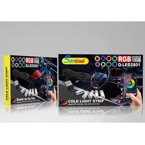  RGB LED traka za auto sa Bluetooth kontrolom 12&ndash;24V Cene