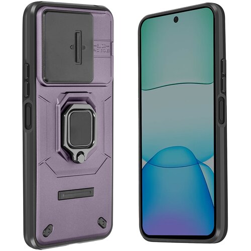 AVIZAR Ohišje za Xiaomi Redmi 13 Ring Support Sliding Camera Cover, Temno vijolična, (5000013935) Cene