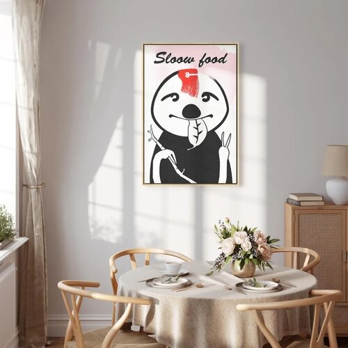  Slika - Sloth Trendsetter (1 Part) Vertical 80x120 U prirodnom drvenom okviru Slike