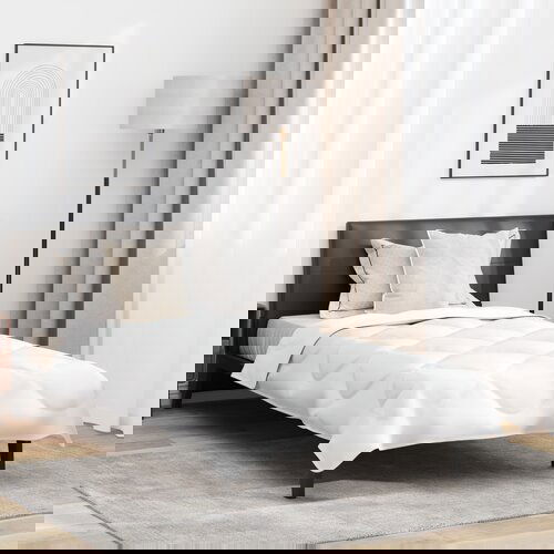 vidaXL Ljetni pokrivač s jastukom 2 pcs Bijelo 135 x 200 cm Mikrofibra Cene
