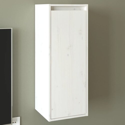 VidaXL Zidni ormarić bijeli 30 x 30 x 80 cm od masivne borovine Slike