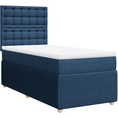 vidaXL Box spring postelja z vzmetnico modra 80x200 cm blago, (21305798) Cene