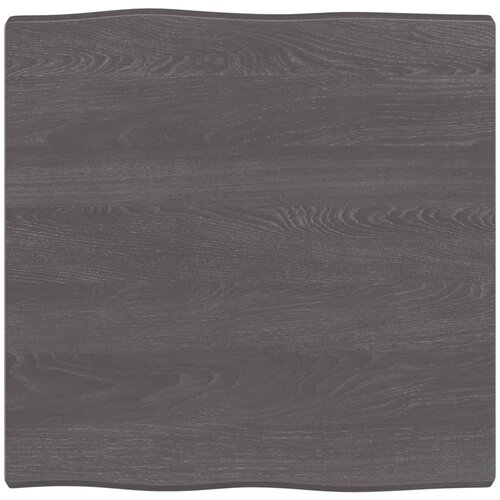 VidaXL Mizna plo&amp;scaron;ča temno siva 60x60x4 cm obdelana trdna hrastovina Slike