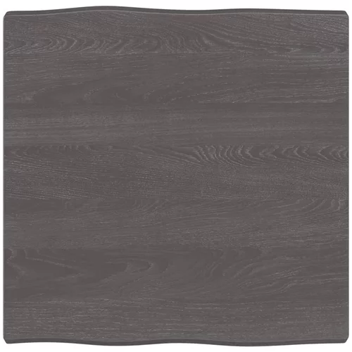 vidaXL Mizna plošča temno siva 60x60x4 cm obdelana trdna hrastovina
