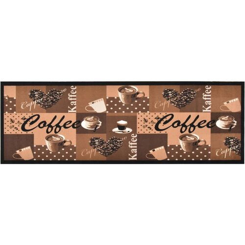 VidaXL Kuhinjska preproga pralna Coffee rjava 45x150 cm Slike