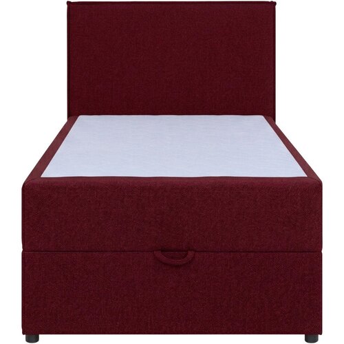MID.YOU POSTELJA Z VZMETNICO 100 cm x 200 cm , tekstil, leseni material rdeča Slike