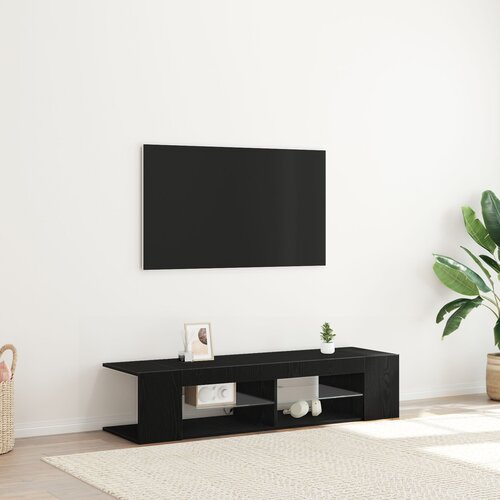vidaXL TV ormar Crni hrast Konstruirano drvo Srednji TV ormar Cijene