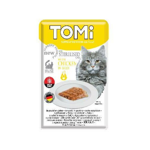 Tomi cat adult sterilised piletina kesica 85g hrana za mačke Cene
