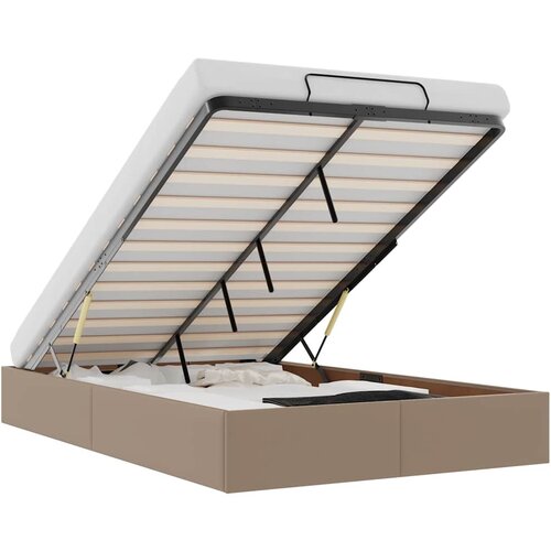 Maison Chic Otomanski Posteljni okvir - Dvoposteljna postelja - Zakonska postelja brez vzmetnice kapučino 120x190 cm-J473, (21760513) Cene