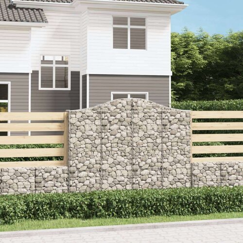  Lučne gabionske ko&amp;scaron;are 4 kom 200x30x160/180cm pocinčano željezo Slike