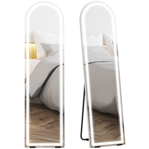 HOMCOM celozrcalno ogledalo kaljeno steklo 40D x 2,9&Scaron; x 150V cm belo, (5000242276) Cene