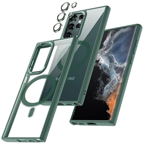 INORCO Ultra magnetna torbica za telefon Samsung Galaxy S23 iz akrila + TPU prozornega ovitka proti padcem, (22034023) Cene