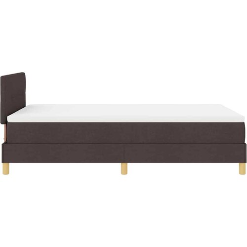  LED Box Spring Krevet Tamno smeđa 120 x 200 cm tkanina Slike
