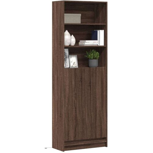  Visoka komoda LED boja hrasta 69x32 5x200 cm konstruirano drvo Slike