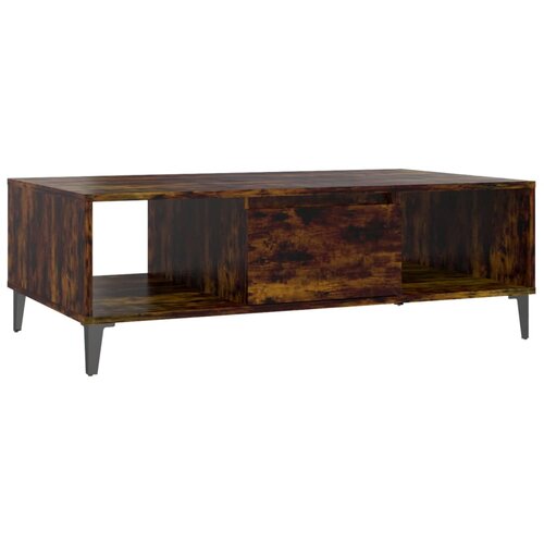 Maison Chic Klubska mizica - kavna mizica - Nizka mizica dimljeni hrast 103,5x60x35 cm iverna plošča, (21754018) Cene