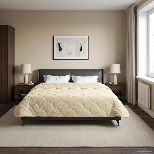  Zimska pokrivača Krema 220 x 260 cm Mikrofibra i teddy flis - Krema 260 x 220 cm Slike