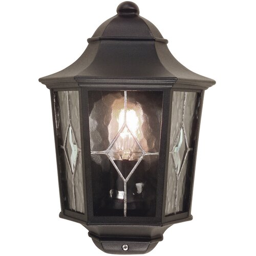 Elstead Lighting Elstead Norfolk Zunanja stenska svetilka z 1 lučjo, pol-lamperja, črne barve, IP44, E27, (22100150) Cene