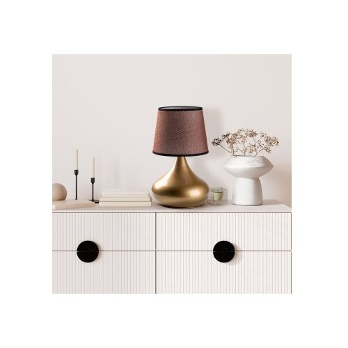 Opviq Stolna lampa Bulbe-15465, Zlatno-braon Slike