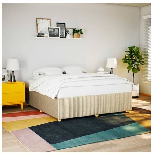 vidaXL Okvir za krevet bez madraca krem 180 x 200 cm od tkanine Cijene