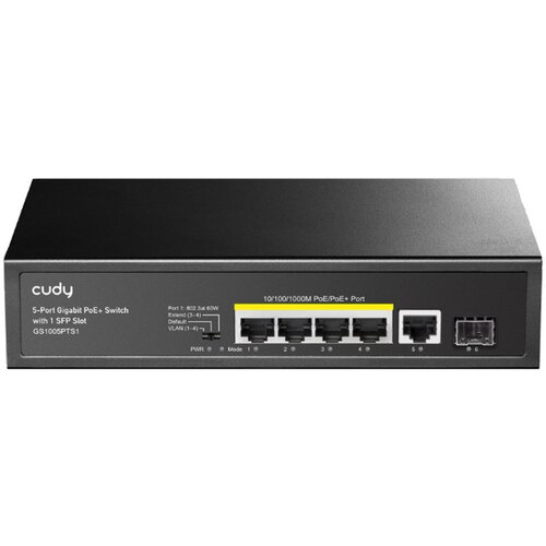 Cudy GS1005PTS1 network switch Gigabit Ethernet (10 /100 /1000) Power over Ethernet (PoE) Black Cijene