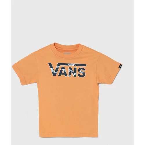 Vans Dječja pamučna majica kratkih rukava BY CLASSIC LOGO FILL KIDS boja: narančasta, s tiskom
