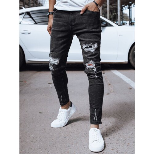DStreet Spodnie męskie jeansowe czarne Slike