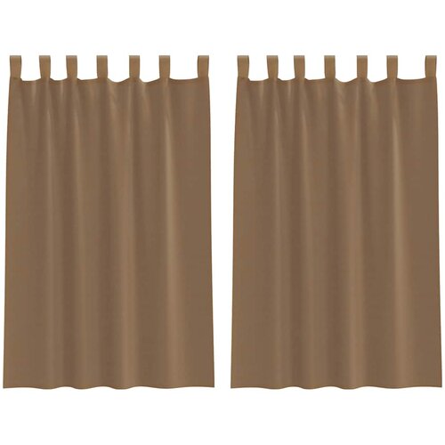 vidaXL Voile zavese z zankami 2 kosa svetlo rjave 140x175 cm, (5000297248) Cene