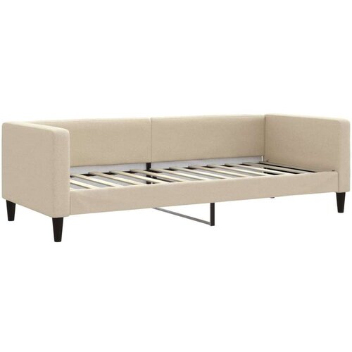  Dnevni krevet na razvlačenje krem 80 x 200 cm od tkanine Slike