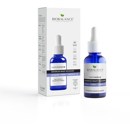 BIOBALANCE Advanced Night Recovery Super Serum 30 ml Cene