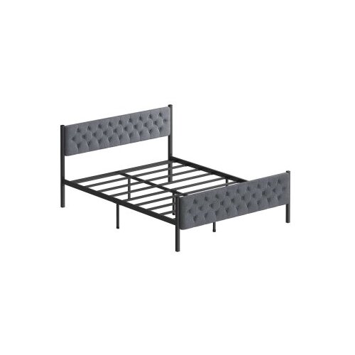 Hanah home krevet u francuskom stilu, 160x88x200 cm, siva Slike
