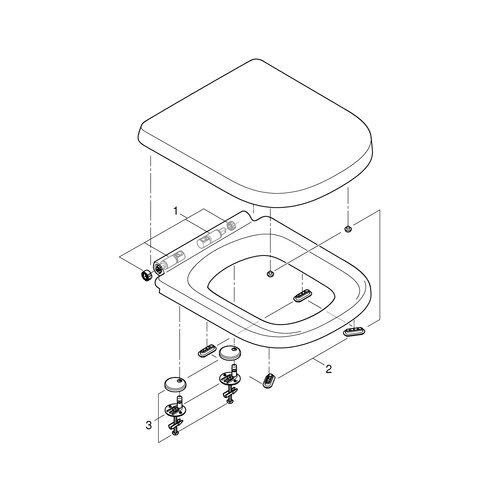 Grohe 39703000 Euro Ceramic viseča brezrobna WC &amp;scaron;koljka z WC desko s počasnim zapiranjem Slike