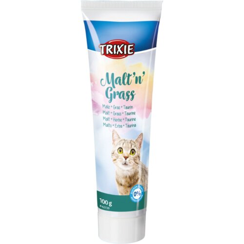 Trixie pasta za izbacivanje dlaka za mačke malt'n'grass anti-hairball 100g Slike