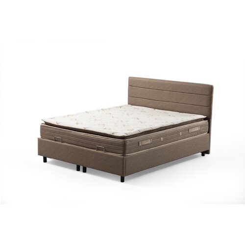 Hanah home Orina Set 90 x 190 - Brown Brown Single Mattress, Base & Headboard Cene