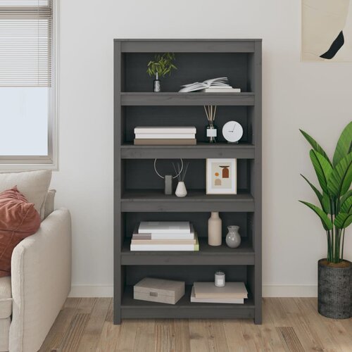 vidaXL Ormarić za knjige sivi 80x35x154 cm od masivne borovine Cijene