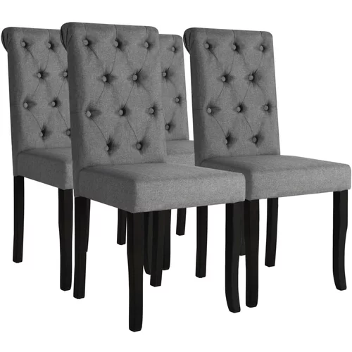  Blagovaonske stolice od tkanine 4 kom tamnosive
