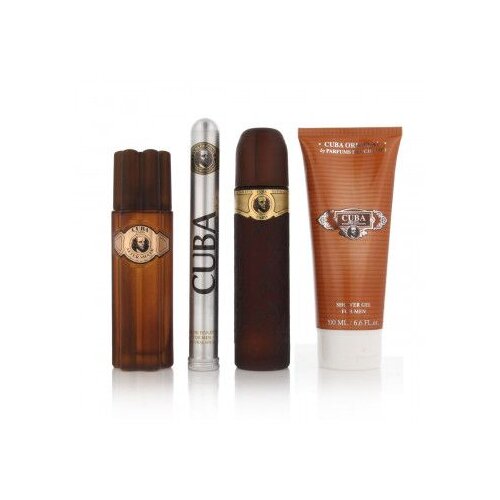 Cuba Gold darilni set toaletna voda 100 ml + vodica po britju 100 ml + gel za prhanje 200 ml + toaletna voda 35 ml za mo&amp;scaron;ke Slike